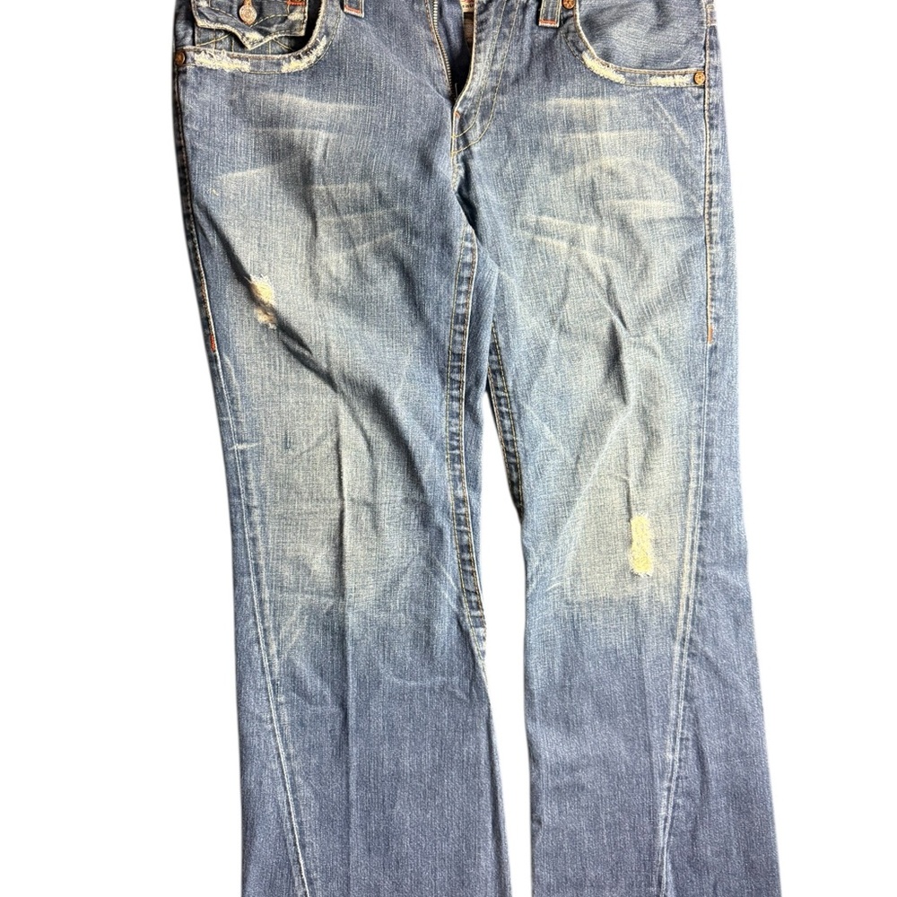 Vintage Y2K True Religion Light Blue Joey Bootcut Flare Jeans